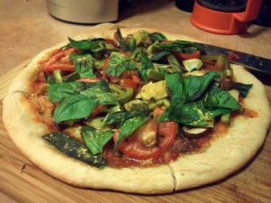 Vegan cast iron pizza