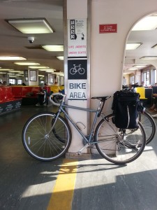Allie's bike on the Staten Island Ferry